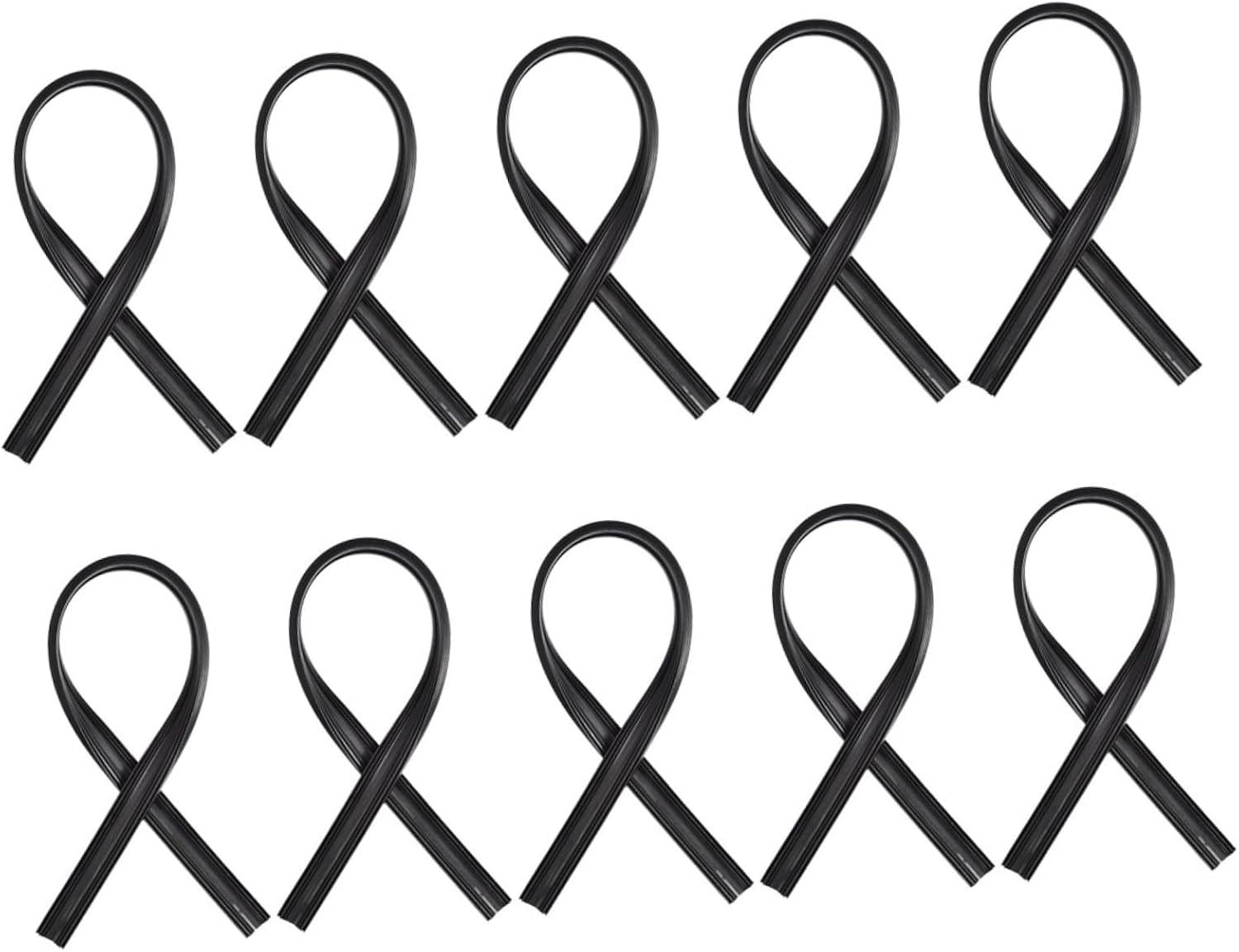 Generic 10pcs Boneless Wiper Strip Repalce Wipers Windshield Wiper Blade Attachment Small Squeegees Refill General Xp Wiper Original Equipment Lorries Window Wiper Strip Car Black Rubber
