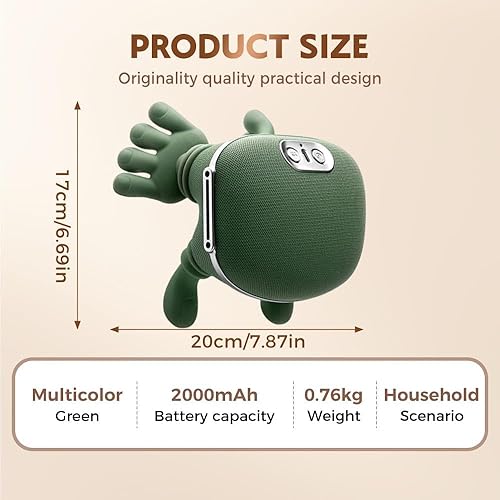 Miniatura 7 de Masajeador de cuello calentado, masajeador portátil Shiatsu de hombros y espalda, maestro de masaje recargable inalámbrico para aliviar el dolor