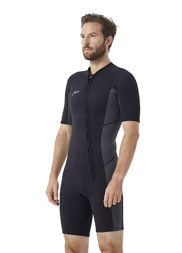 Hevto Shorty Wetsuit Men 2mm Neoprene Front Zip