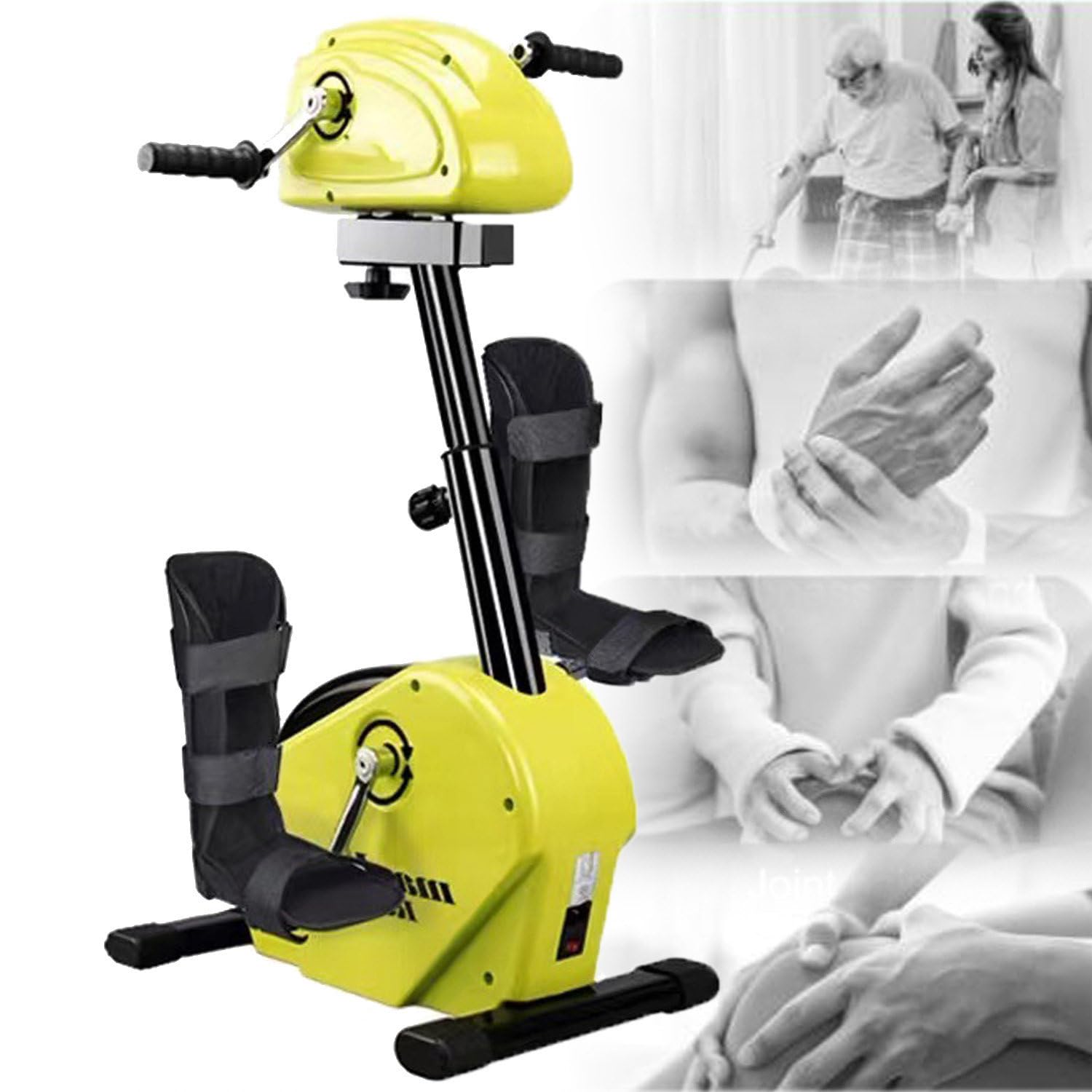 Ejercitador de Pedales para rehabilitación de Personas Mayores, máquina eléctrica Inteligente para rehabilitación de Manos y pies, para ejercitar extremidades Superiores e Inferiores. B