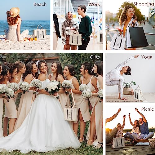 Image of AW BRIDAL Mrs Bride Canvas Tote Bag - Bridal Shower Gifts for Bride to Be
