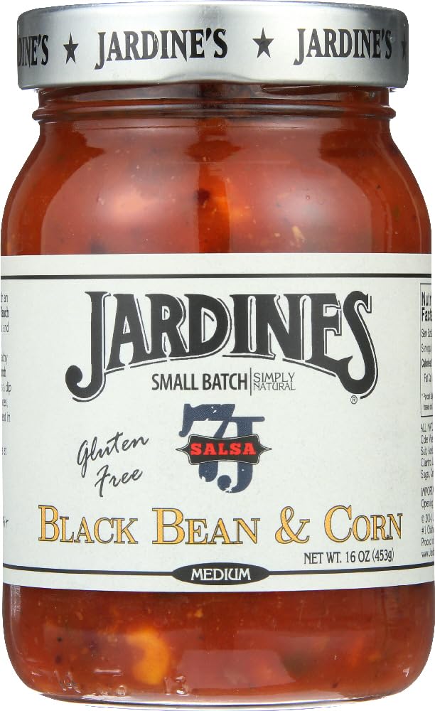 Jardines Black Bean and Corn Medium Salsa, 16 Ounce - 6 Per Case