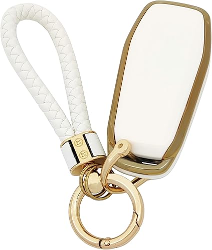 Miniatura 6 de Funda para llavero Ford Soft TPU Smart Key Fob compatible con Ford Fusion Mustang F150 Edge Explorer Lincoln MKZ MKC MKX Accesorios con llavero