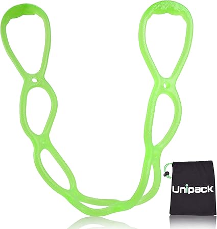 Amazon Com Unipack Tpr Multi Ring Resistance Bands For Yoga Pilates Stretching Strength Training With Carrying Bag Sports Outdoors