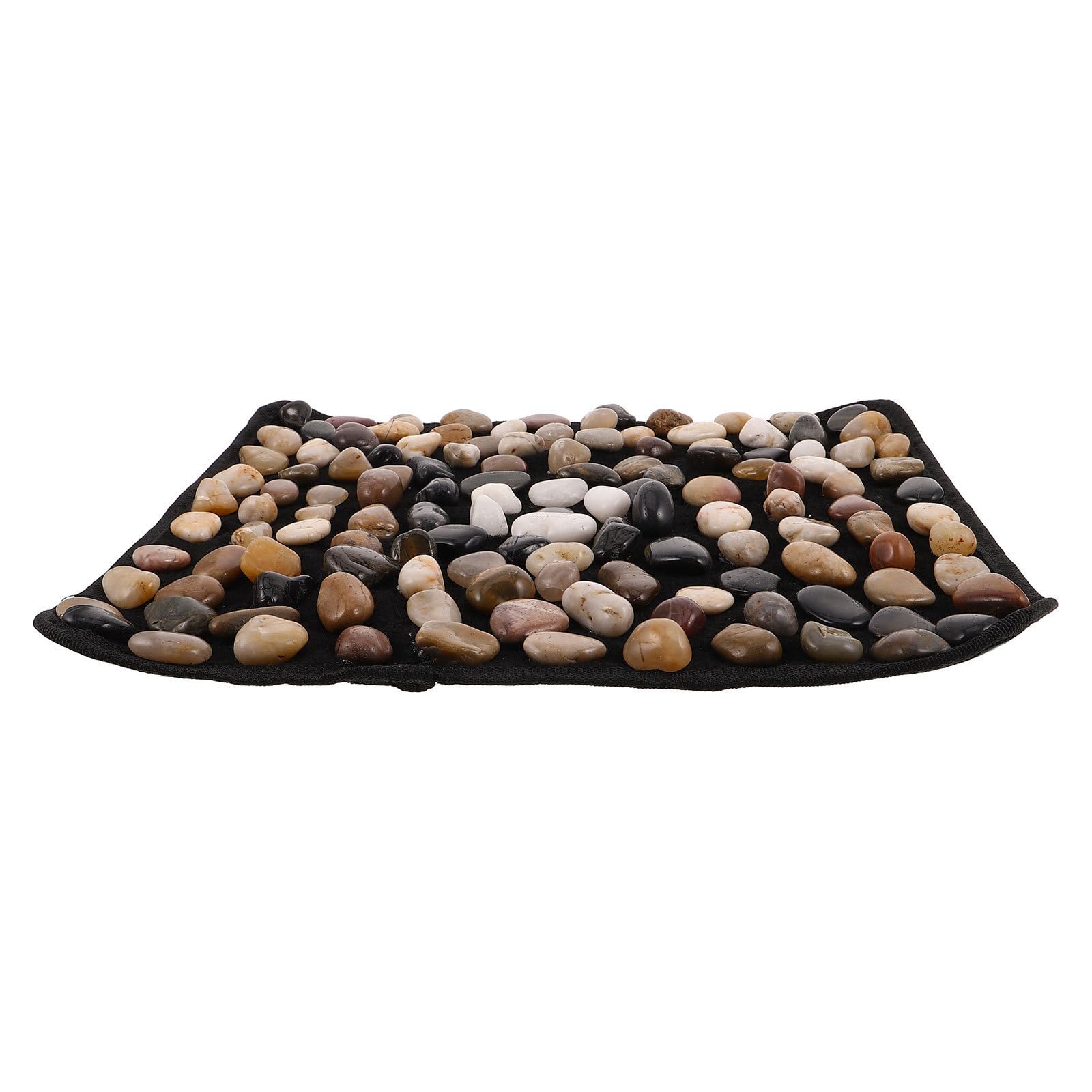 Kichvoe Alfombrilla de Baño Antideslizante de Piedras Naturales Masaje Relajante y Diseño en Patrón de Guijarros para Bañeras y Ducha Hogar