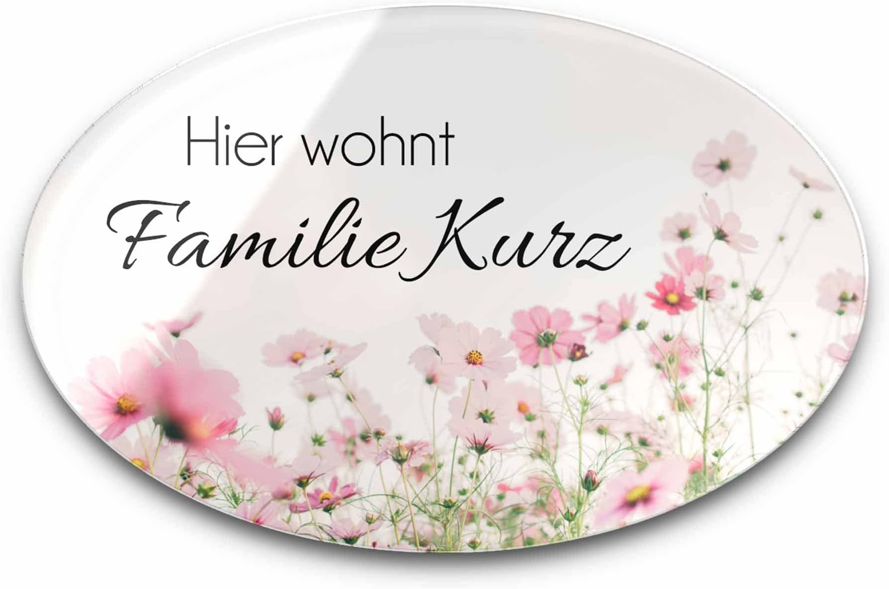 Edles Türschild mit Namen für die Haustür Namensschild BriefkastenSchild selbstklebend oder