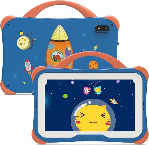 Miniatura 1 de weelikeit Tableta para niños, tableta Android 14 para niños, 7 pulgadas con funda, 8 GB (4+4) y 64 GB (ampliable hasta 512 GB) para niños pequeños,