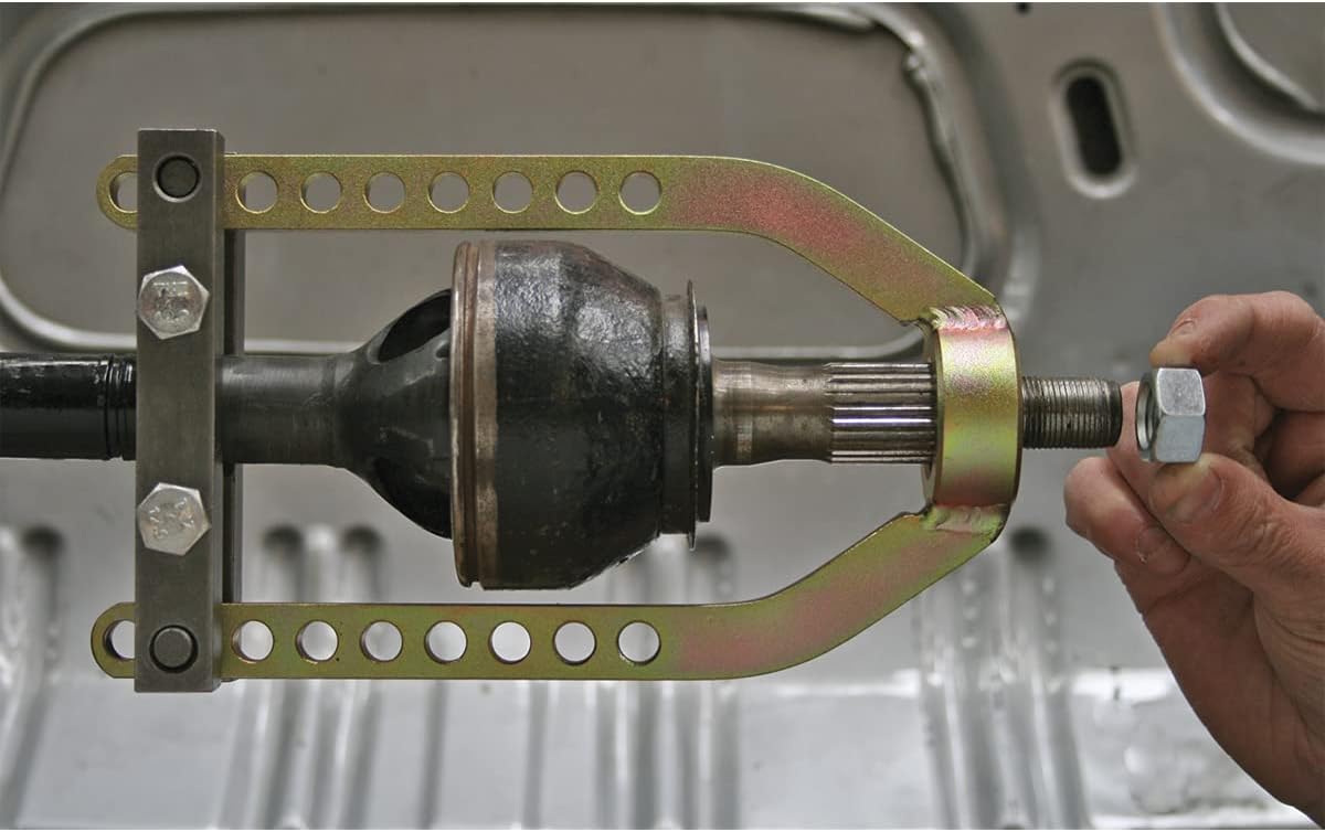Sealey VS710 CVJ Removal Tool in use, initial setup