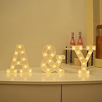 Vista 70 de Foaky LED Letter Lights Sign Marquee Light Up Letters Sign for Night Light Wedding/Birthday Party Battery Powered Christmas Lamp Home Bar