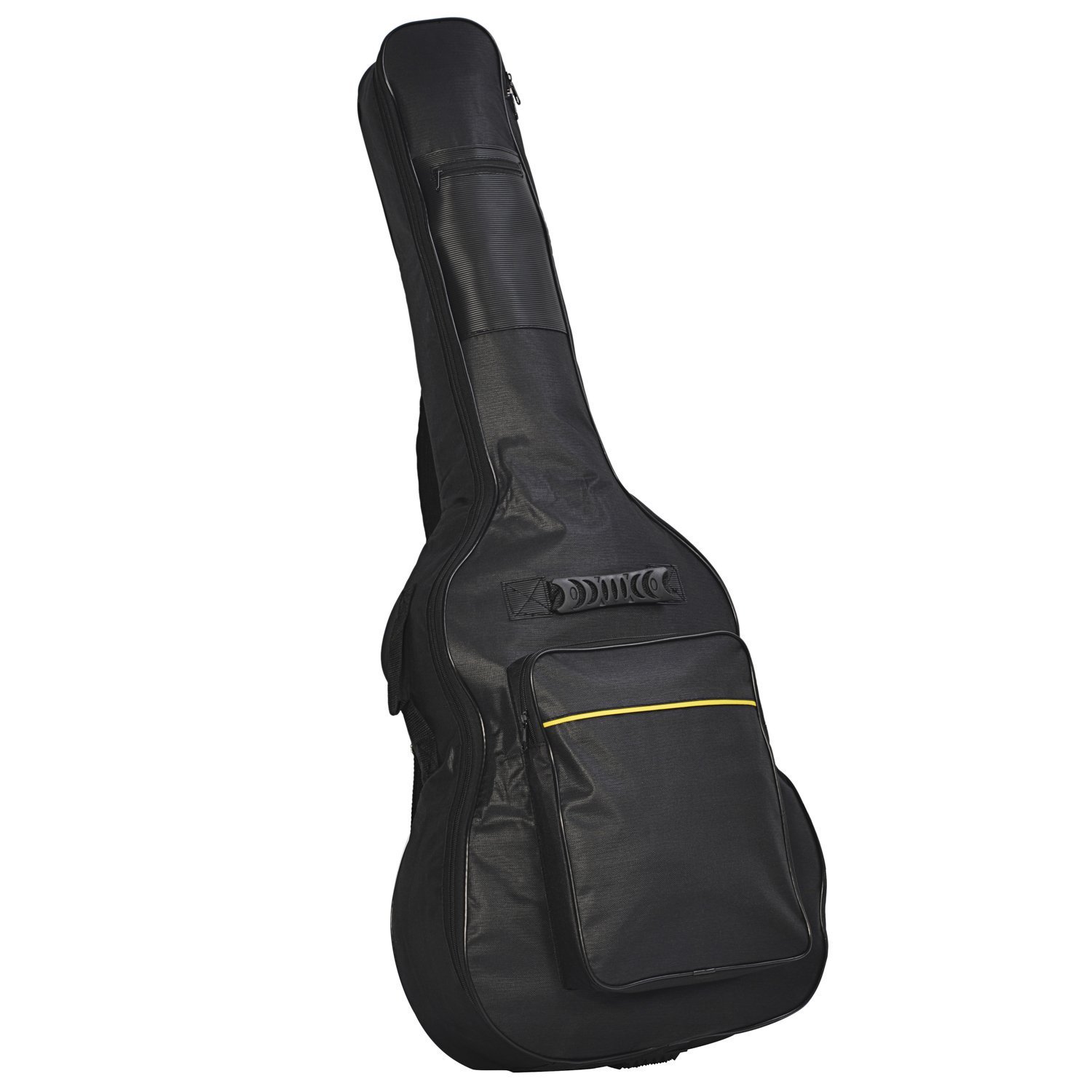 Abaobao Waterdichte gewatteerde Oxford stof gitaar tas met 2 verstelbare bandjes en groot voorvak voor 41-inch akoestische en klassieke gitaren, ukelele, baskoffer - zwart