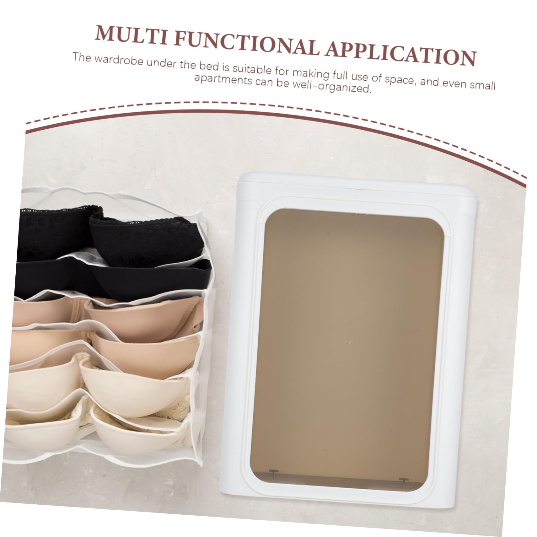Cabilock Organisateur de Tiroir Plastique pour Sous Vêtements et Chaussettes Boîte de Rangement Spacieuse pour Soutien Gorge Ceintures Foulards Rangement Compact pour Chambre et Dressing