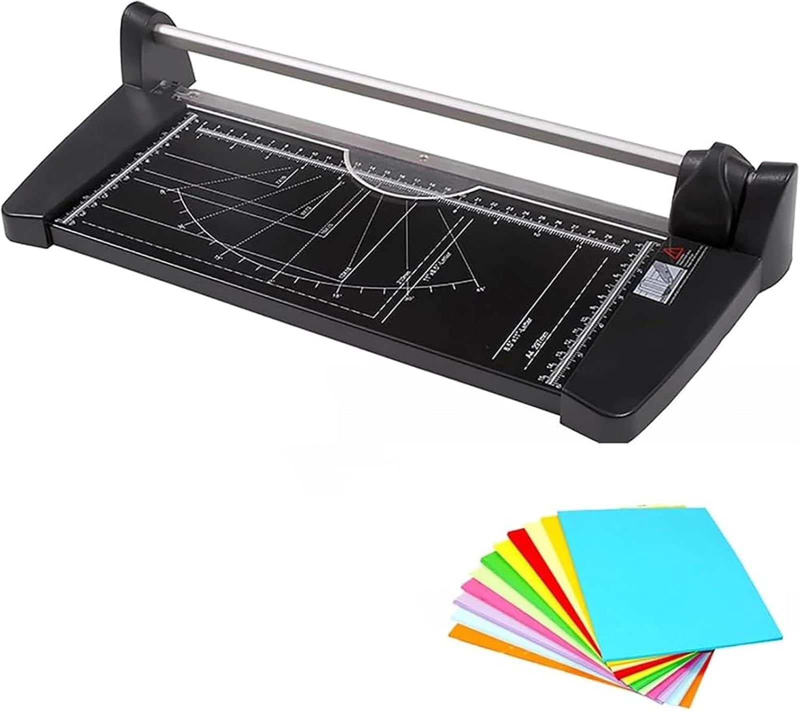 Ręczny obcinacz do papieru, obrotowy trymer do papieru rzemieślniczego i kartonu, cięcie 1 mm / 10 arkuszy, szerokość cięcia 60 cm, idealny do zdjęć i scrapbookingu