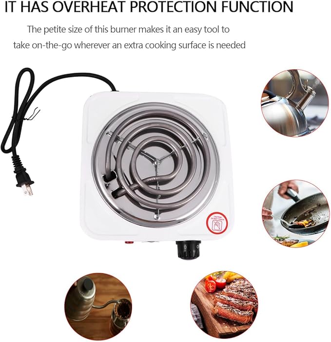 Estufa Eléctrica Portátil de 1 Puesto Compacta con Control de Temperatura miniatura 8