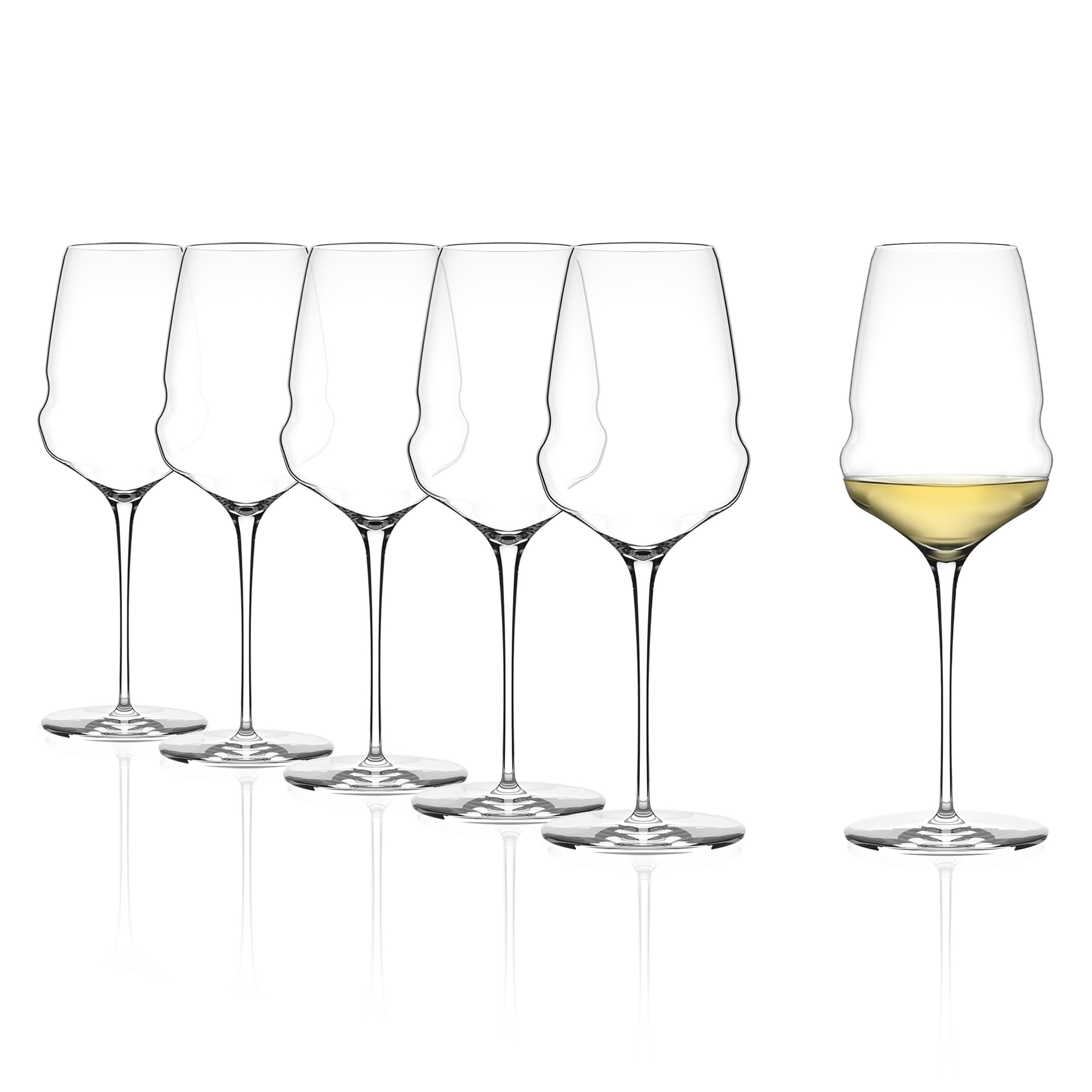 Stölzle Lausitz White Wine Glasses Cocoon/White Wine Glasses Set of 6/Wine Glasses Crystal Glass/Elegant White Wine Glass Extravagant/High-Quality Wine Glass Set/Wine Glasses Stölzle