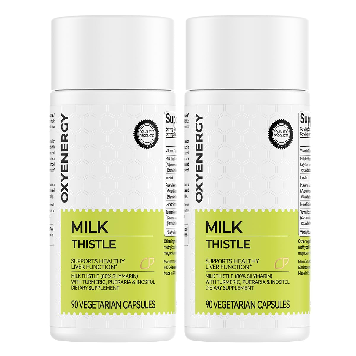 Sponsored Ad - Silymarin Milk Thistle 300mg Extract with Vitamin C, Inositol & Pueraria, Liver Detox & Repair Support, Antioxidant Support,90 Capsules,Pack of 2