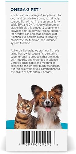 Miniatura 8 de Nordic Naturals Paquete de Omega-3 para mascotas, aceite de pescado Omega-3 de 2 onzas para perros y gatos pequeños, 8 onzas de aceite de hígado de