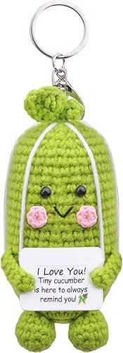 Miniatura 8 de MuMyer Funny Positive Crochet Potato Keychain Handmade Emotional Support Knitted Wool Potato Doll Keychain Gift for Bag Charm