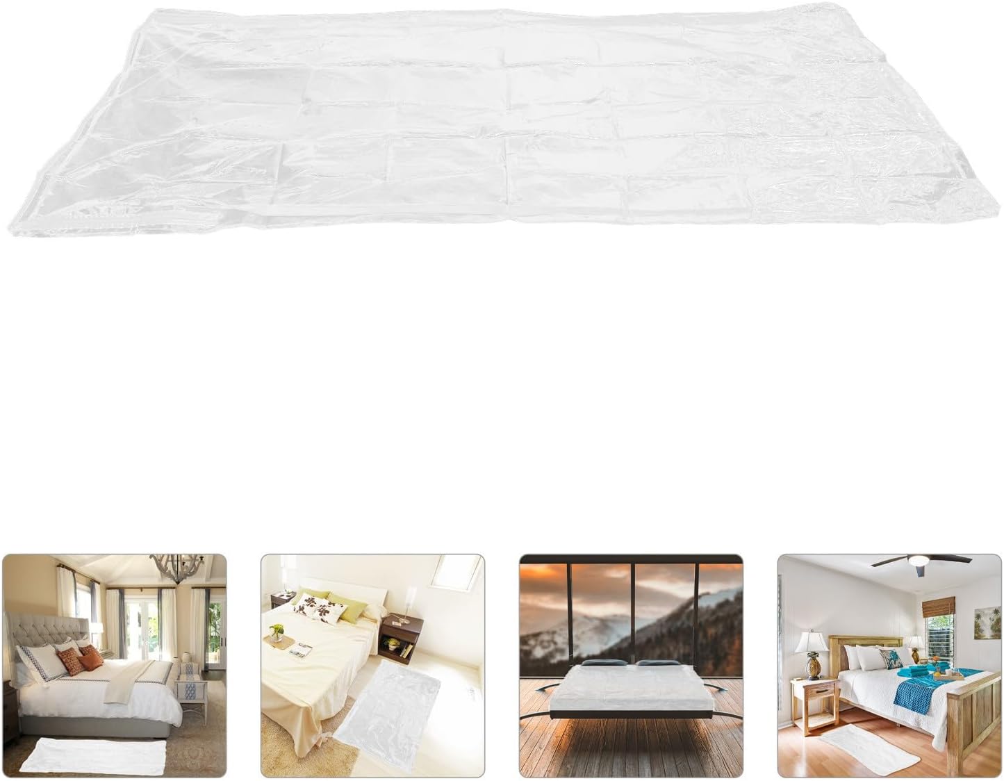 Waterproof Zipper Mattress Protector Cover with Large Capacity Storage, Moisture-Proof Plastic Mattress Bag for Living Room Use, Simple and Practical Design