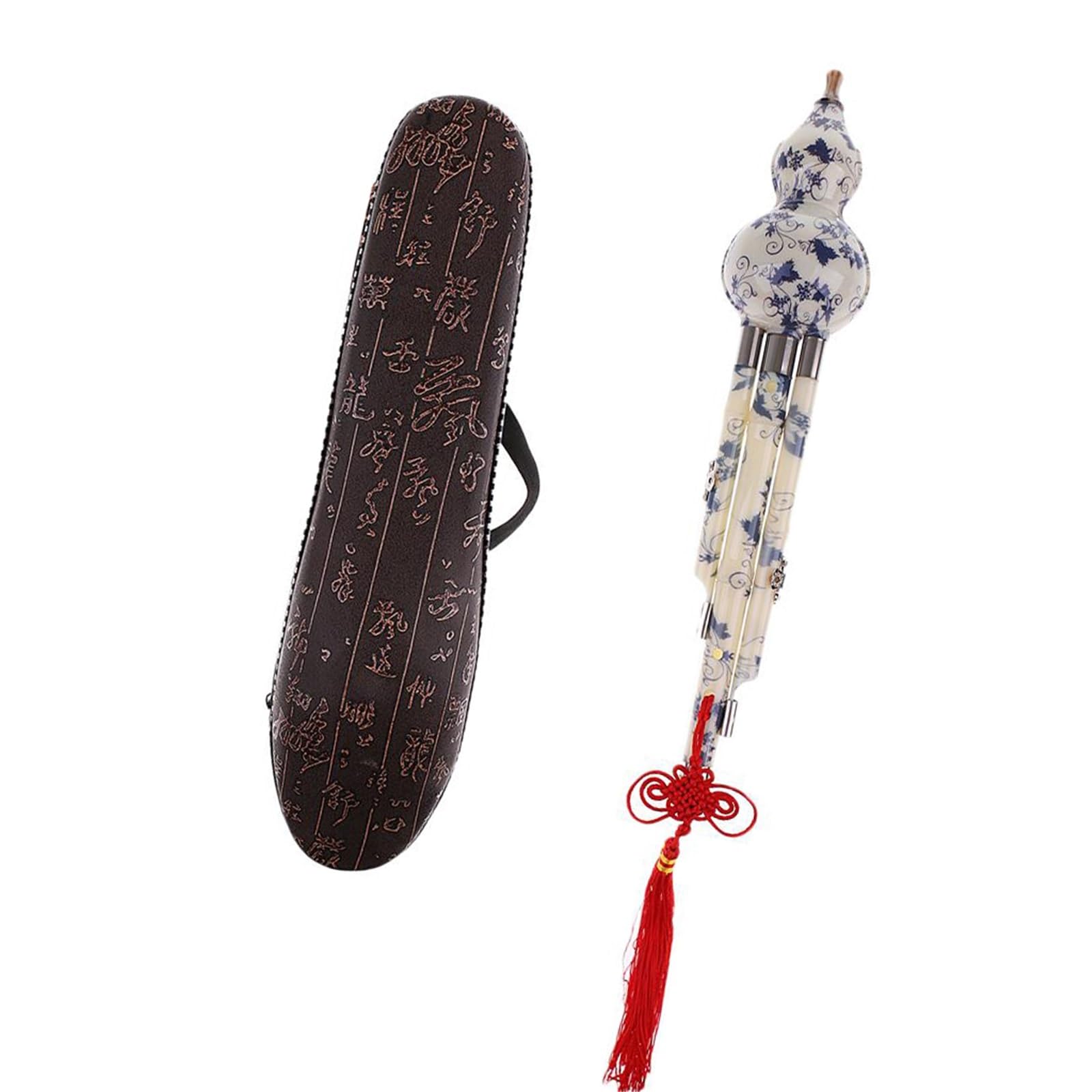 Hulusi Instrument Chinesische C/B-Taste Hulusi Cucurbit Flöte Professionelles Instrument Mit Kofferbox-Kit(C tune)