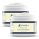 Sombra Cool Pain Relief Gel Cold Pain Relief for Swelling, Growing Pains, Soreness, Post-Workout, Vegan Formula Free of Artificial Fragrances, Dyes, NSAID, Wax, Petroleum, Alcohol - 2oz Jar (2 Pack)