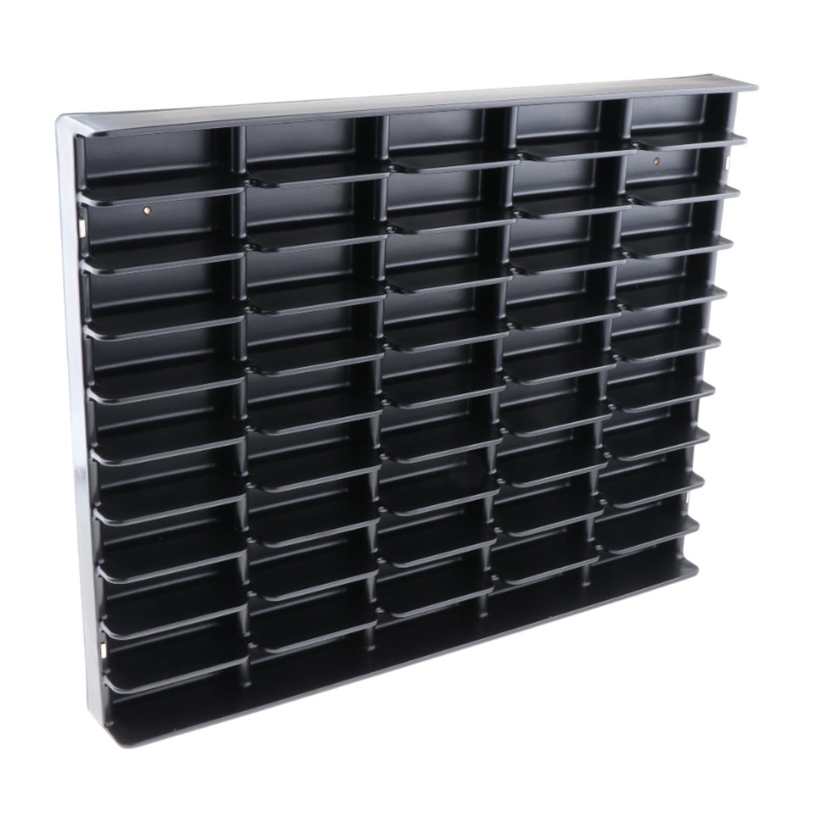 Vitrina Acrílica para Maquetas de Coches, Estante de Exhibición, Soporte de Presentación, Estante de Almacenamiento con Tapa Antipolvo, Estructura Rob, Negro