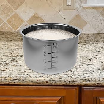 Amosfun 2L Rice Cooker Inner Pot Replacement, 7(L) X7(W) X4