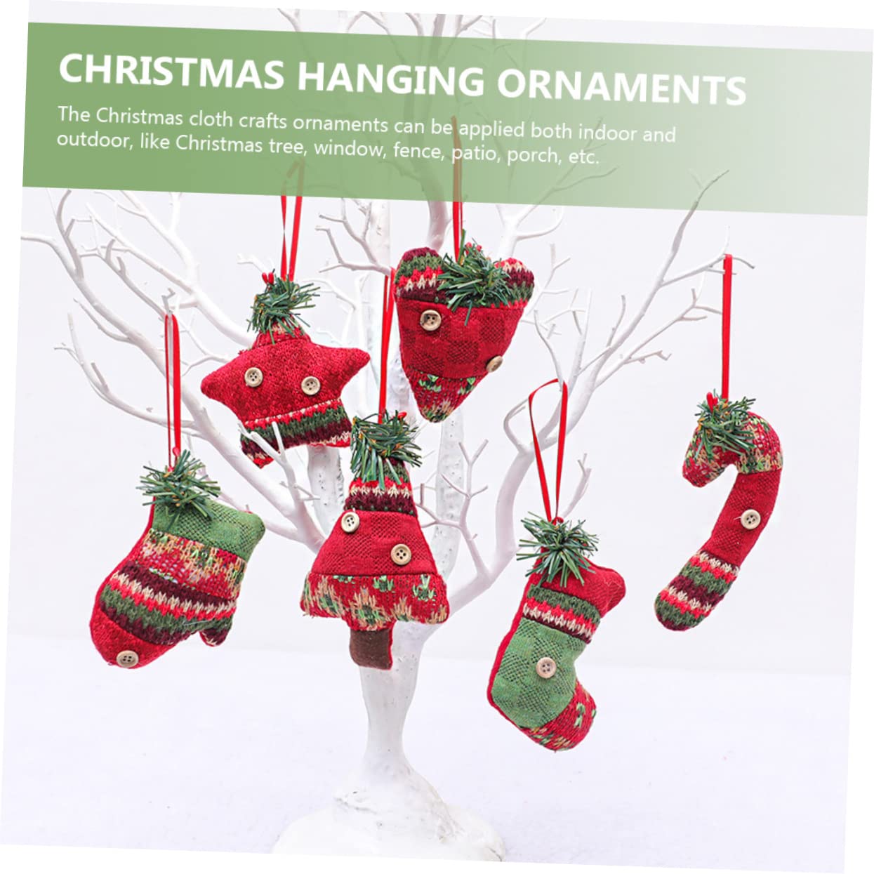 TOPBATHY 18 Piezas Decoración navideña Ornamento del árbol de Navidad Adorno navideño para Chimenea Colgantes navideños Christmas Tree Colgantes para Colgar Colgante con temática navideña