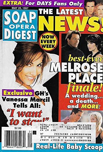 Soap Opera Digest Magazine - May 20, 1997 - Vanessa Marcil (General Hospital) l Jack Wagner & Lisa Rinna (Melrose Place) l Austin Peck & Alison Sweeney