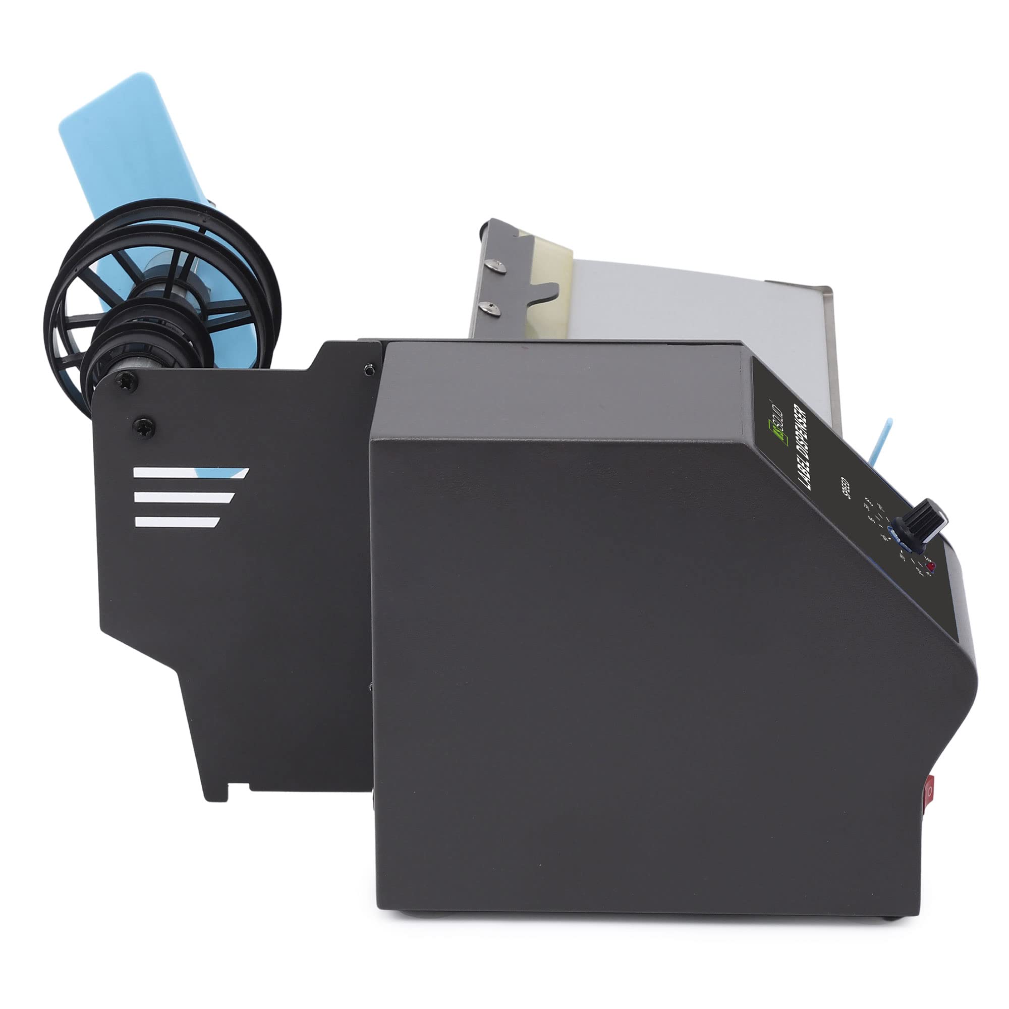 U.S. Solid Distributeur Automatique d'Étiquettes pour Rouleaux et Étiquettes en Accordéon - Étiquettes Translucides et Opaques - Tailles de Mandrin 1"/1,5"/3" - Vitesse Réglable (Largeur 180 mm)