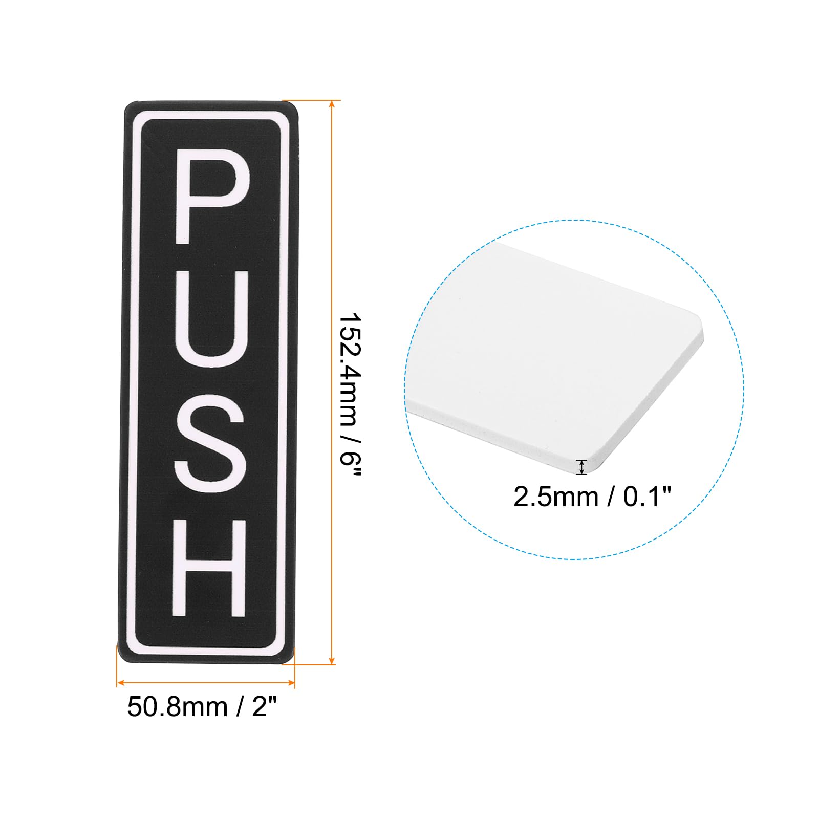 PATIKIL Vertical Push Pull Door Sign - Image 2