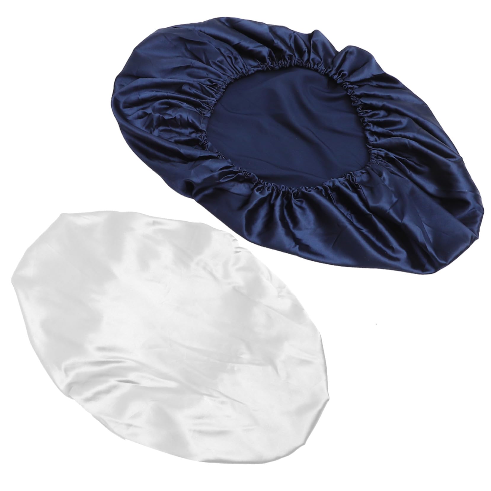 Drap-housse de berceau lot de 2 imitation soie en gris et bleu marine pour bébé