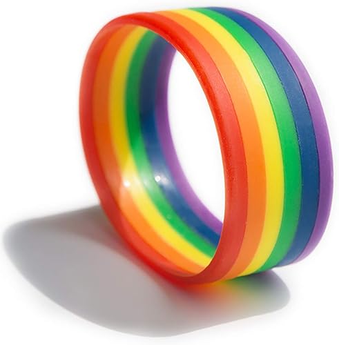 CHOORO Pulsera LGBT Orgullo Gay Pulseras de Goma de Silicona Arco Iris Pulseras LGBTQ Joyería Orgullo Gay Regalos