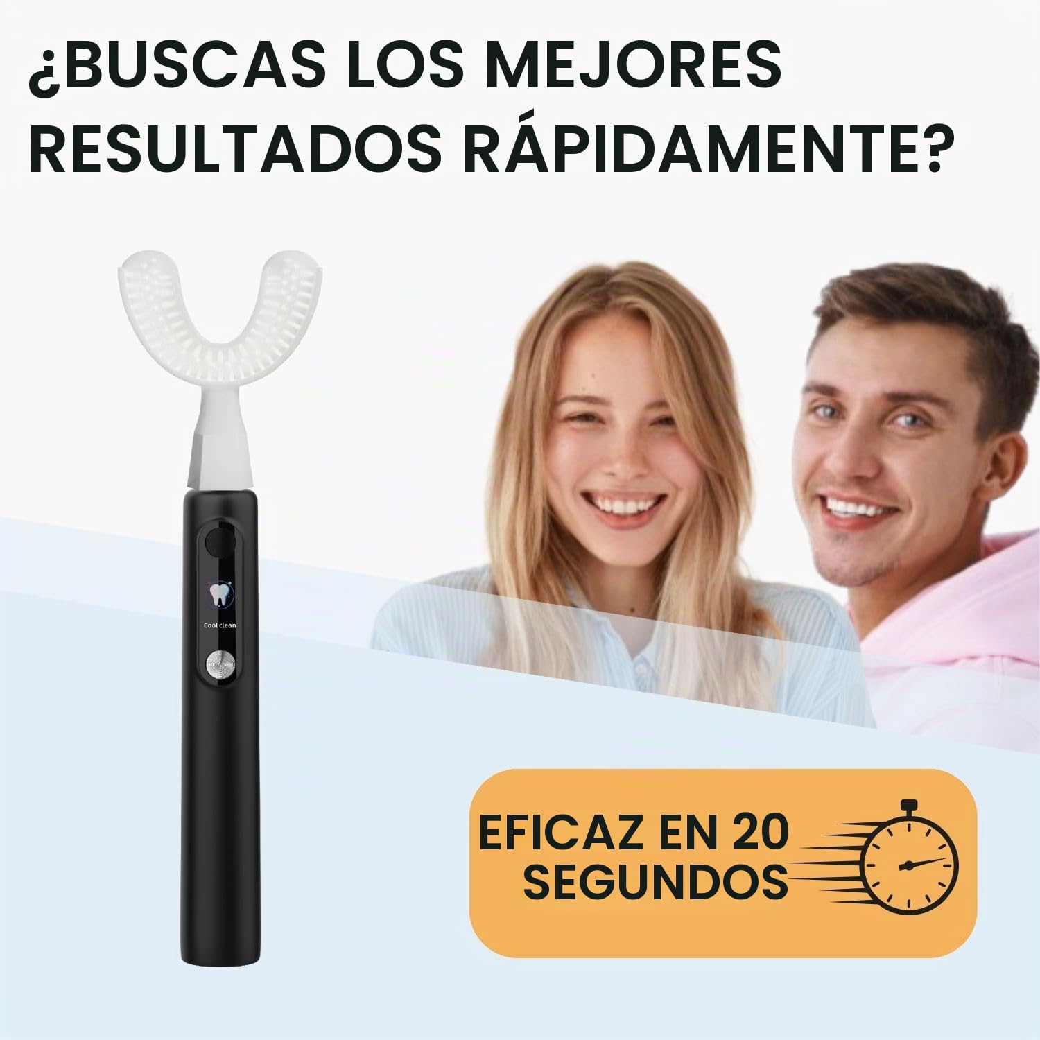 Y-Brush Ultra – Cepillo de dientes eléctrico sónico – Pack ultra adulto (Ultra, adulto (12-99 años)) (Ultra - Black, M - Adult 12+)