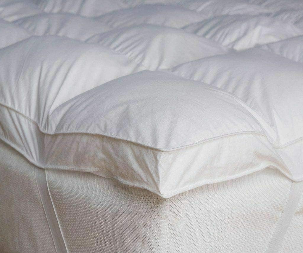 Laura Secret ® Microfibre Mattress Toppers 4" 10cm Hotel Quality Bed Topper Supersoft Heavy Fill Single Double King Super King Box Stitched and Elasticated Corner Straps (King)