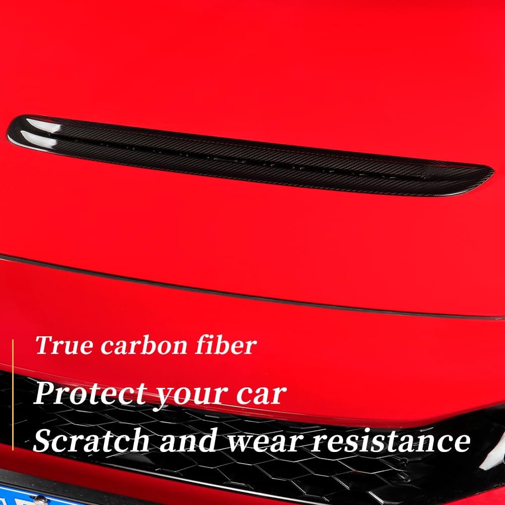 JSWAN Carbon Fiber Front Hood Air Intake Grille Cover Fit For 11th Gen Civic TypeR FL5 (2023+) Type r Hood Vent Fender Intake Grille Cars Bonnet Air Flow Intake Cover(Bright black)