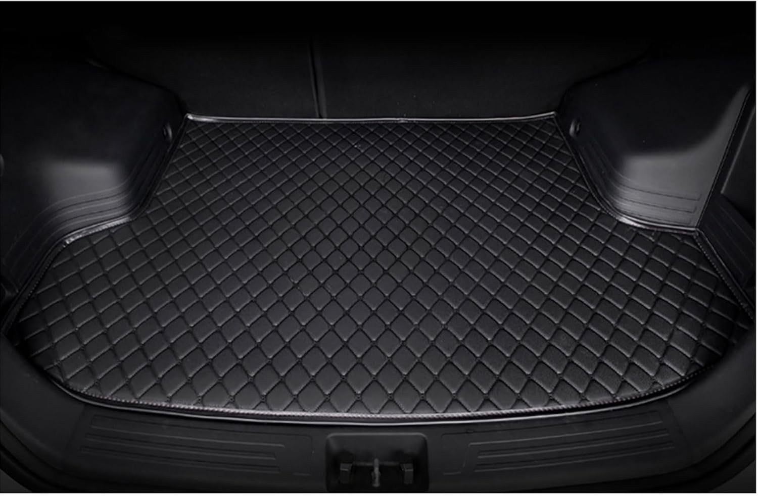 Cargo Liner for 2016-2021 Custom Car Cargo Mat Anti-Slip All Weather Protection Leather Material Car Black-Low(Black,Low)