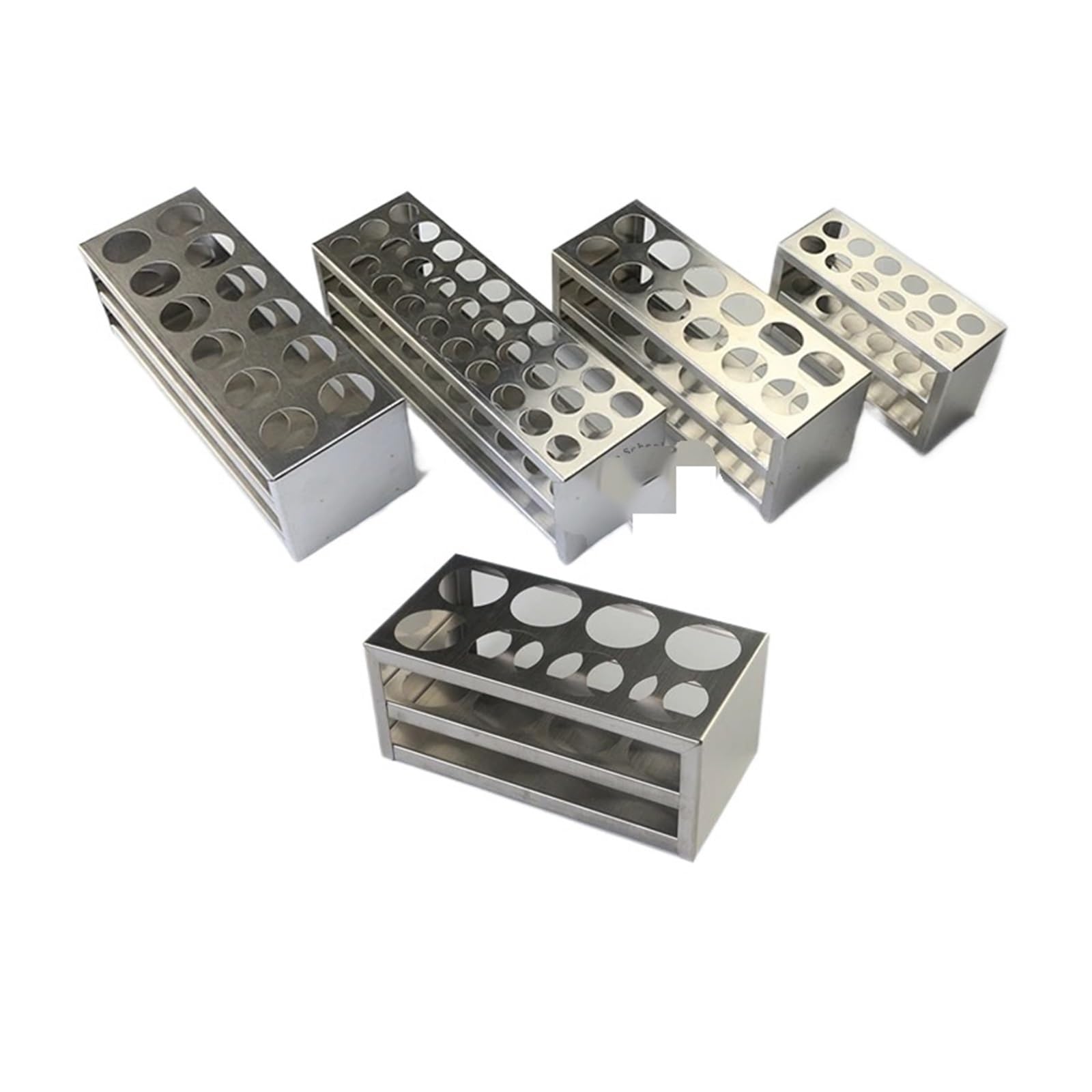 Reagenzglasgestell 1 Stücke Labor Edelstahl Reagenzglashalter kolorimetrisches röhrchen rack zentrifuge Stander for schule experiment(26mm 40holes)