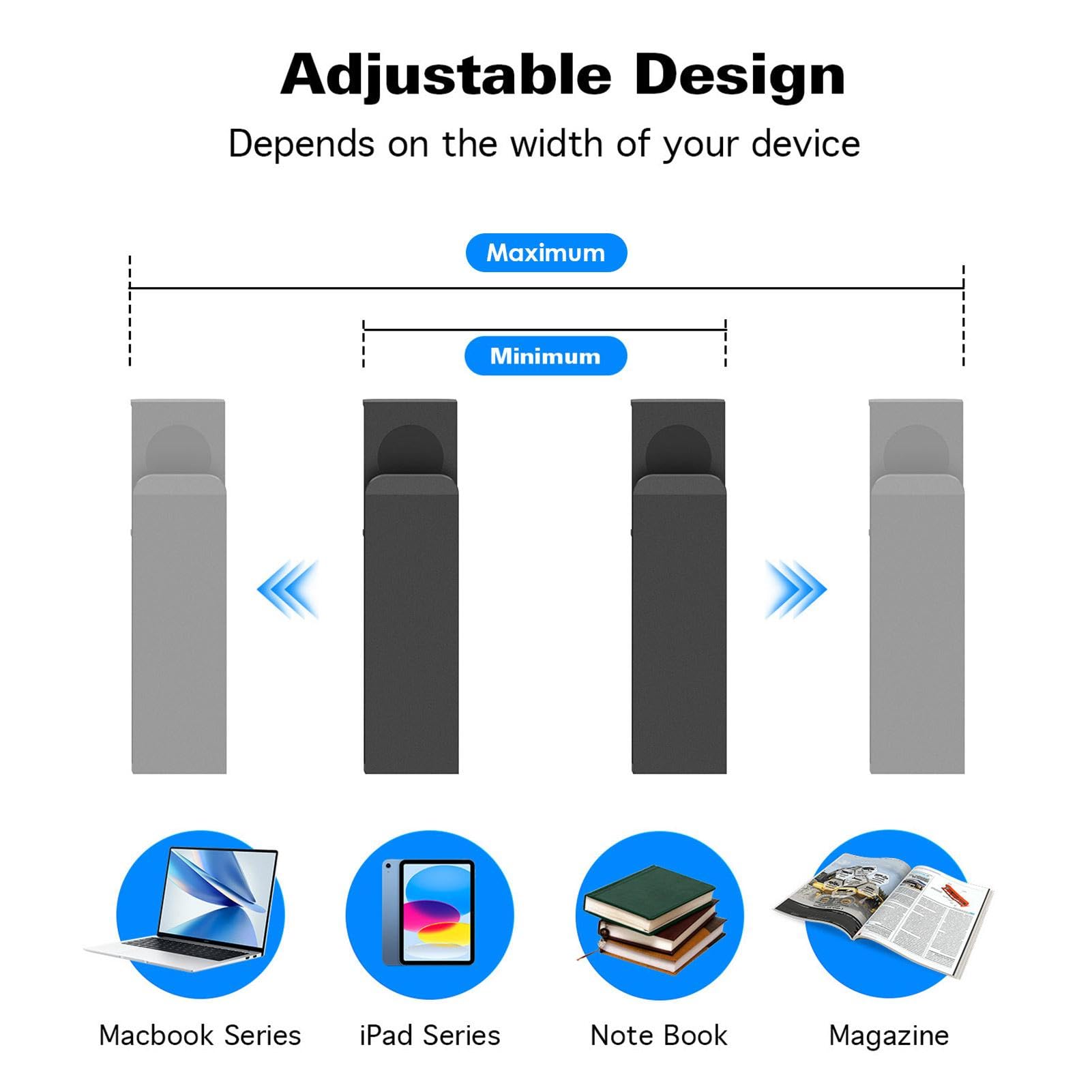 Supporto regolabile per computer portatile, supporto da scrivania portatile, alzata ergonomica per notebook, vassoio di raffreddamento leggero, scaffale pieghevole per casa e ufficio
