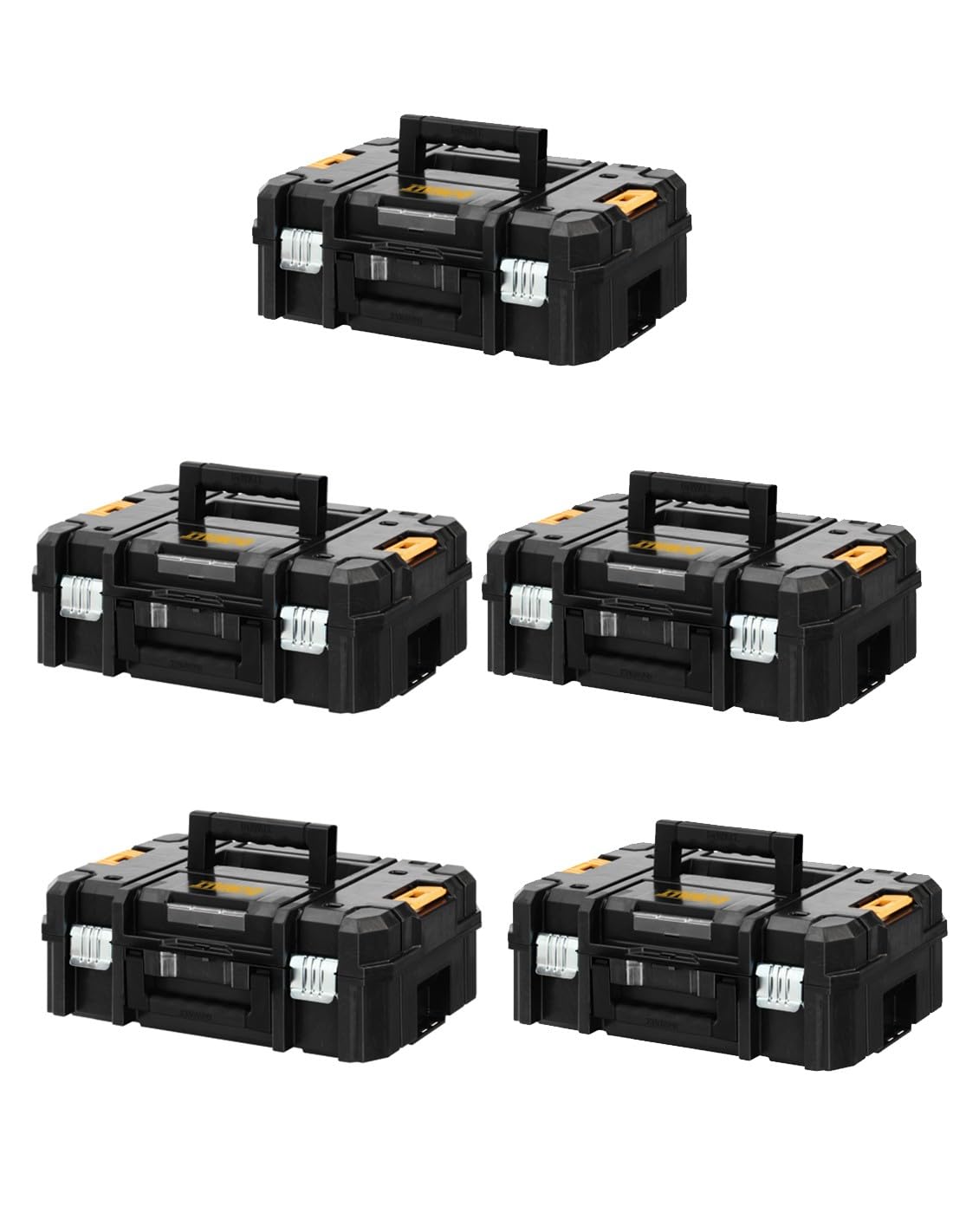 Pack DeWALT de 5 cajas TSTAK II (Sin sincronización)