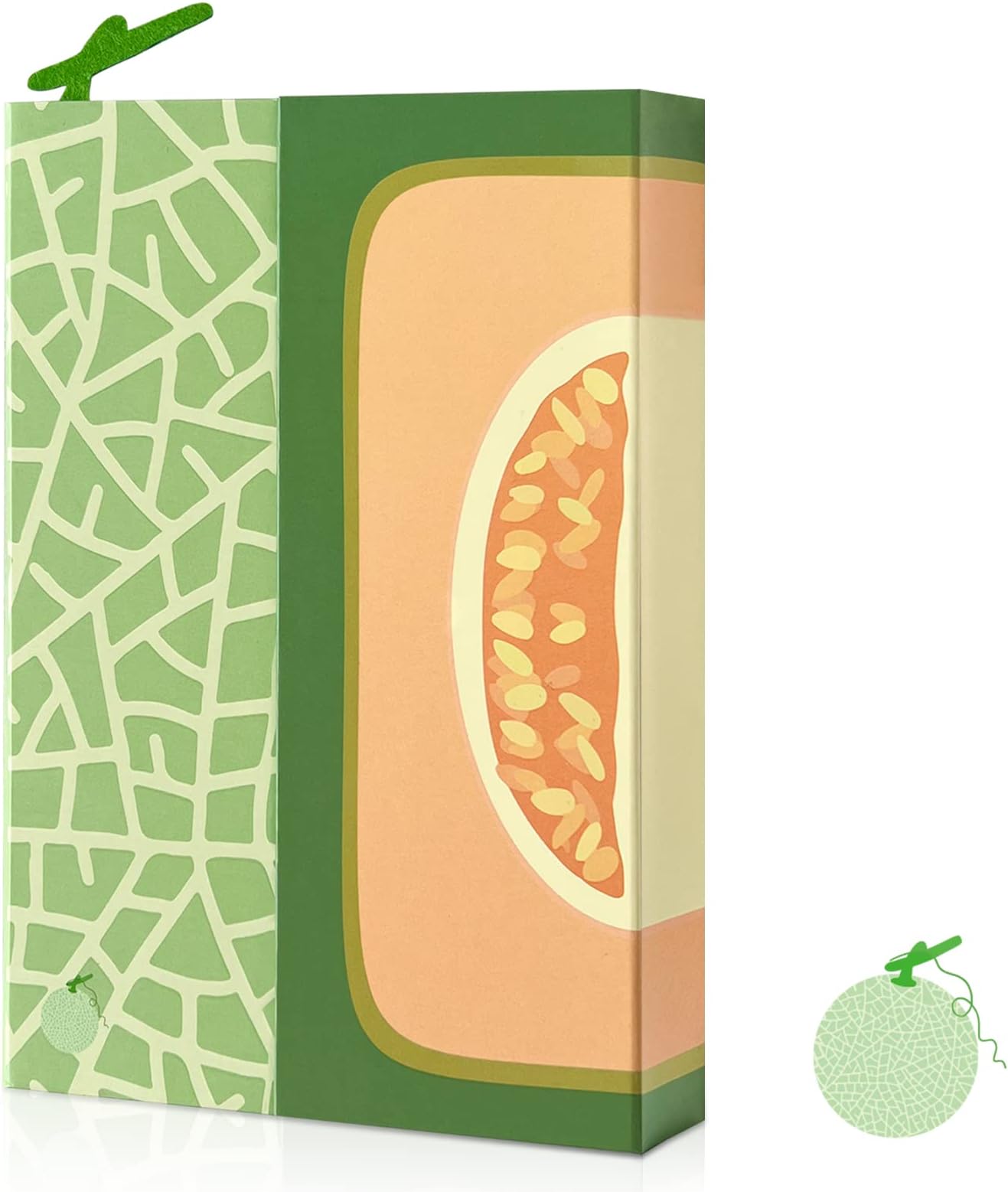 Kisdo Fruit Journal Notebook with Magnetic Flap Closure, Classic Note book for Writing Sketching Cute Fruit Memo Diary for Kids, Students, Teachers, 224 Pages, 5.3x7.6 inch(Cantaloupe)