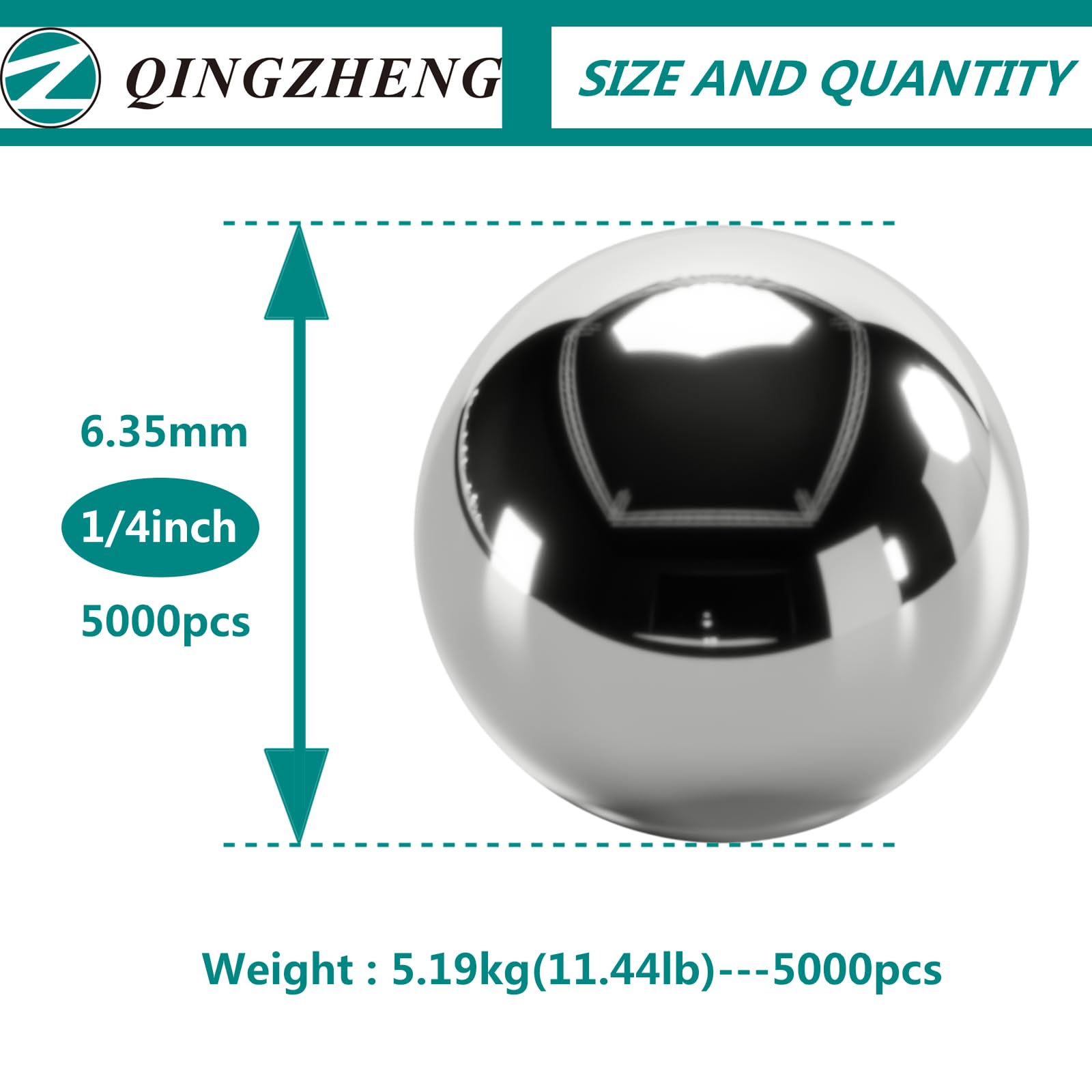 Amazon.co.jp: Z QINGZHENG 5000個 1/4インチ スチールボール スリング