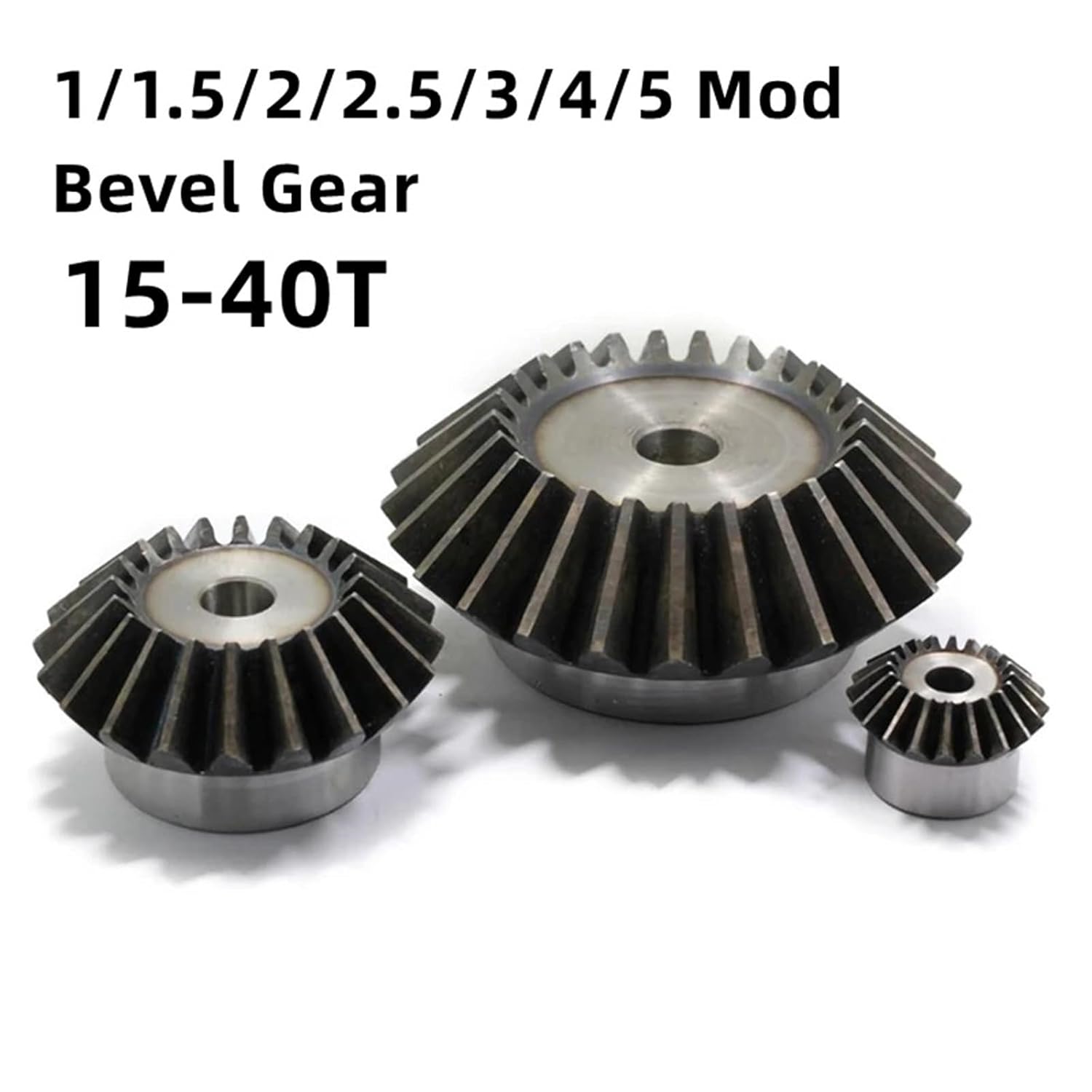 2.5/3 Mod Bevel Gear 15-40 Teeth Metal Transmission Parts Mechanical Power 1Pcs(2.5 Mod,15 Teeth)