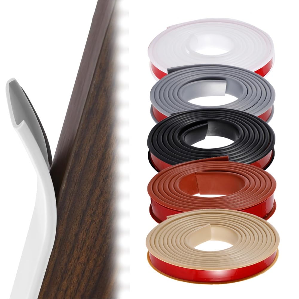 Elastyczna taśma ochronna TPE, Samoprzylepna wielokolorowa obrzeże TPE w kształcie litery U 9-50 mm 5 m(Grey,50mm)
