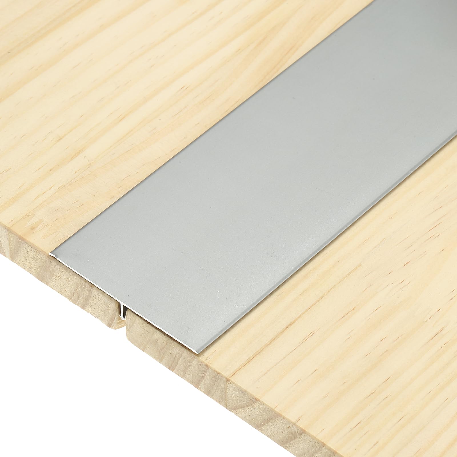 sourcing map 3Pcs T-Molding Transition Strips, 0.9m x 60mm (L x W) Aluminium Alloy Floor Flat Divider Strip Vinyl Flooring Edging Trim for Floor Gaps Doorways, Dark Gray