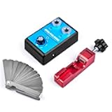 Spark Plug Tester & Spark Plug Gap Tool Kit 0 to 6000RPM with Double Hole Spark Plug Adjustable Gap Tool with Feeler Gauge Ignition Coil Tester for 12V Gasoline Vehicles Spark Plug Socket