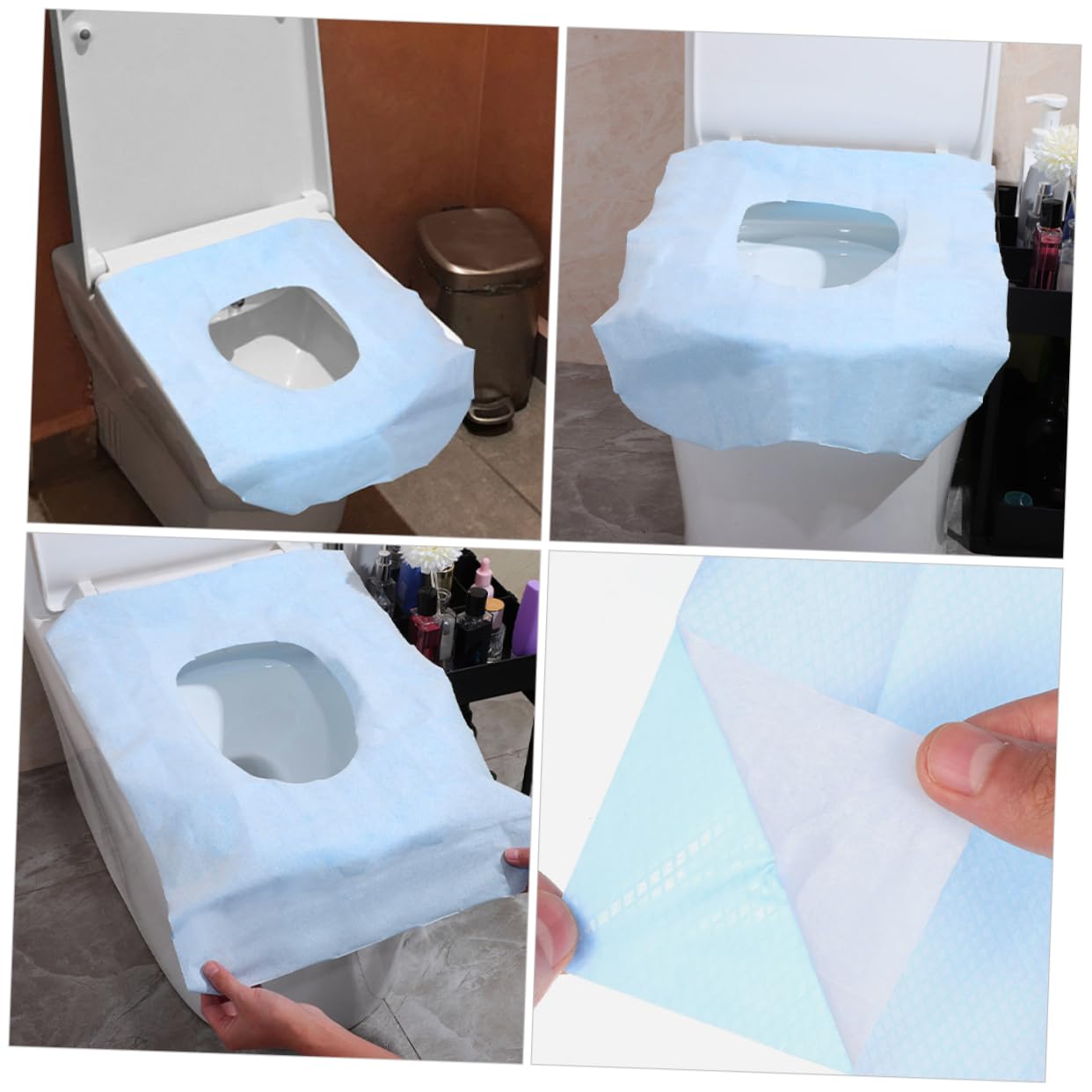 BCOATH 30-Pack Portable Toilet Seats Covers Disposable 40cmx60cm for Travel and Home
