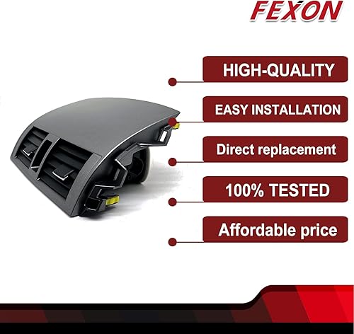 Miniatura 2 de FEXON Panel de ventilación de aire con salida de aire acondicionado central compatible con Toyota Corolla 2008 2009 2010 2012 2013 reemplaza