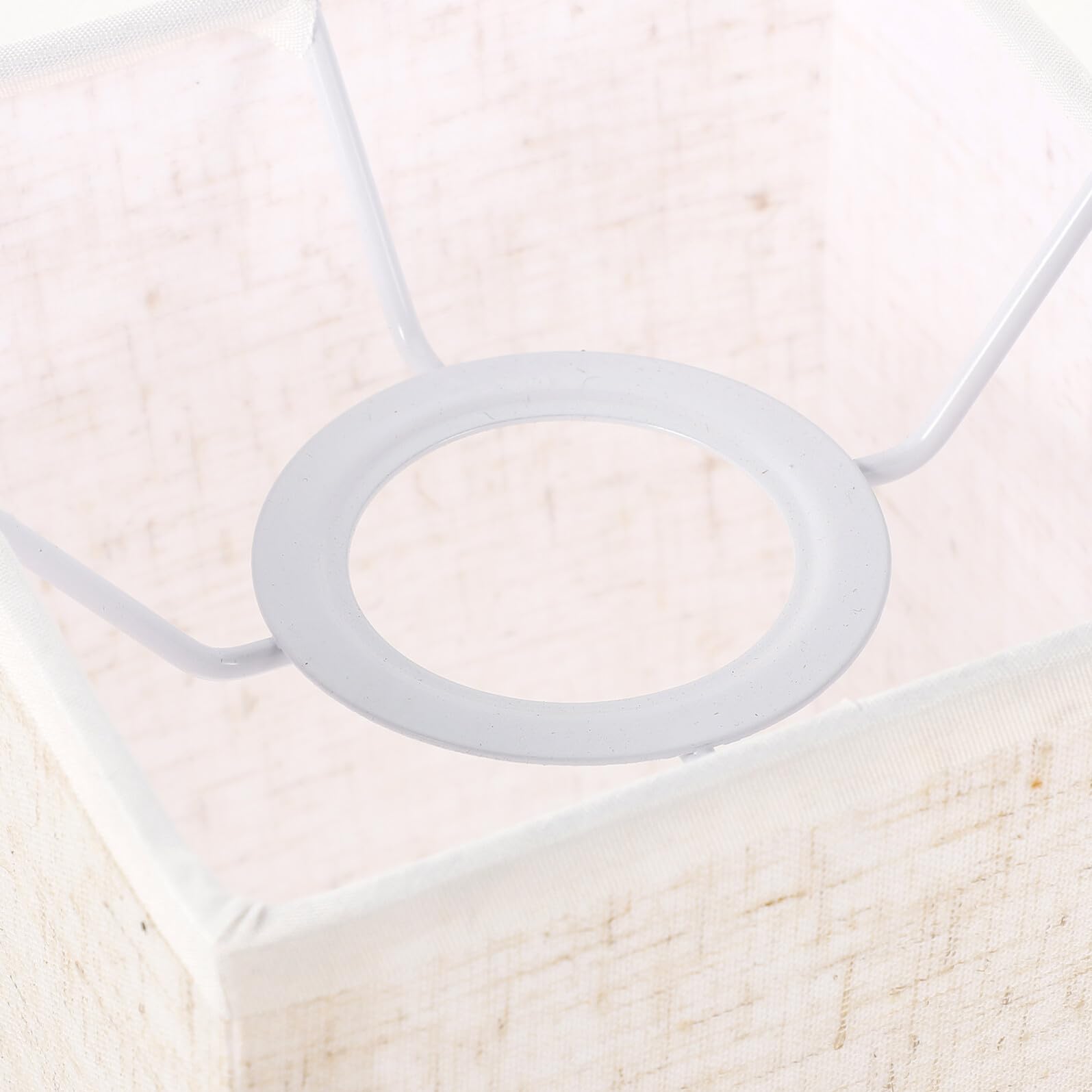Pantalla Diseño Decorativo Base E27 de Lámpara de Tela Beige Ambiente Cálido para Lámpara de Pie y Pared para Dormitorio y Comedor