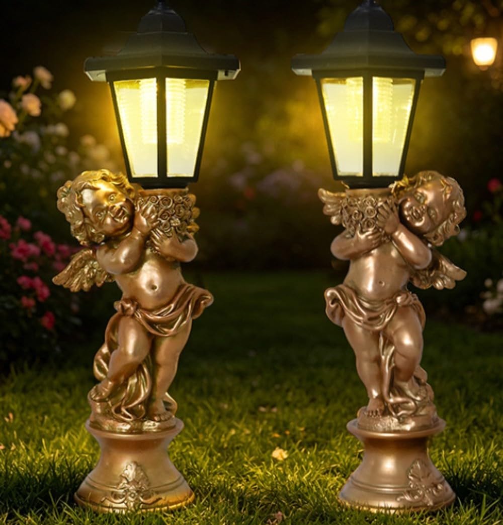 Statua di luce solare di stile europeo per il patio del giardino (Statue2)