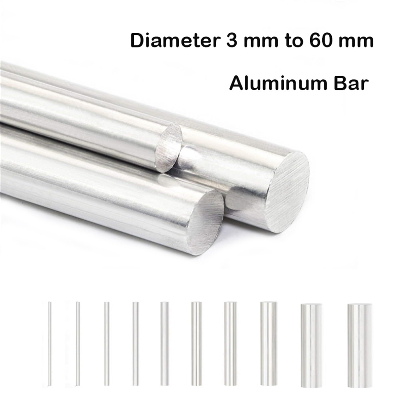 Prowadnica liniowa Pręt liniowy Pręt 6061 Pręt aluminiowy 3-60 mm Średnica 200 250 300 450 mm Długość liniowej osi optycznej prowadnicy ślizgowej (rozmiar: 5 x 300 mm 5 sztuk)